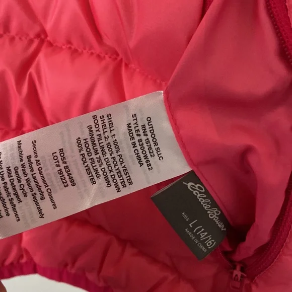 Eddie Bauer CirrusLite ombré reversible hooded down jacket girls L 14/16 - Picture 4 of 7